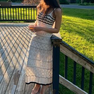 Crochet long dress